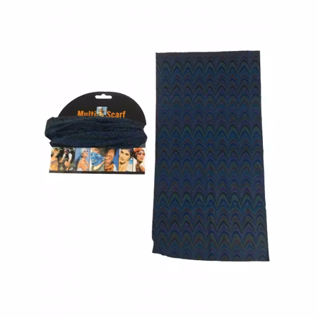 Multiscarf Blåmönstrad