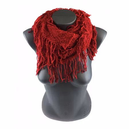 Snood, röd, modell 2