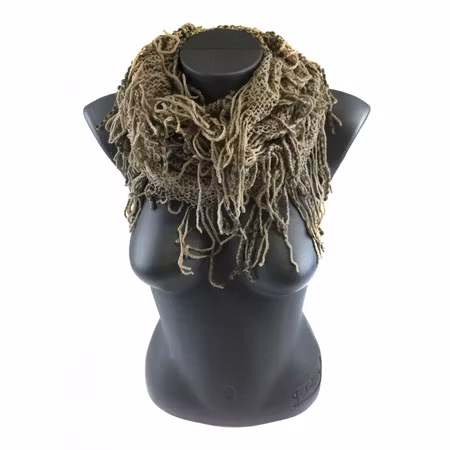 Snood, ljus/mörkbrun, modell 2