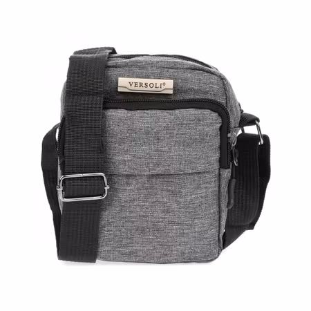 Liten herrväska Grå axelremsväska Versoli