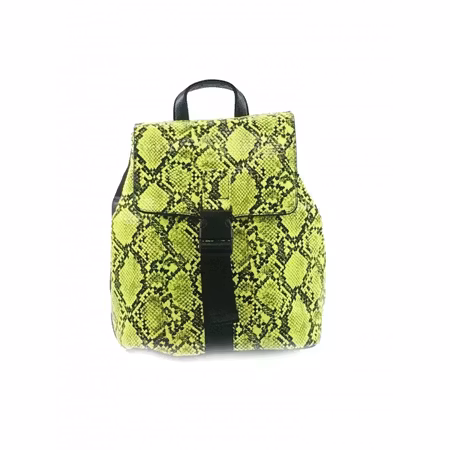 Designerryggsäck ECO ormskinn, gul