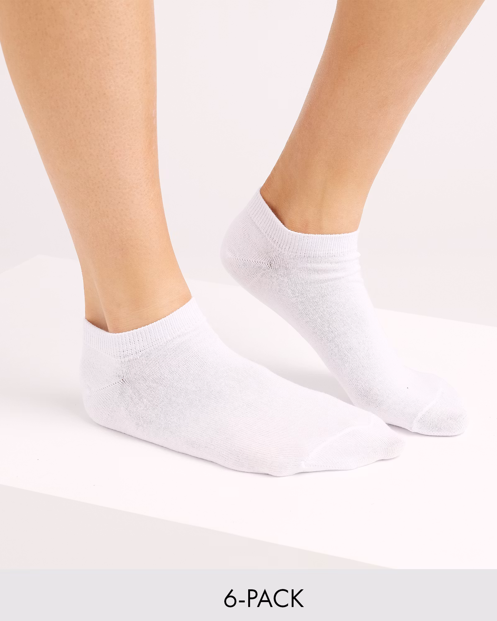 Sneaker Socks Bambu, Vit 6-pack