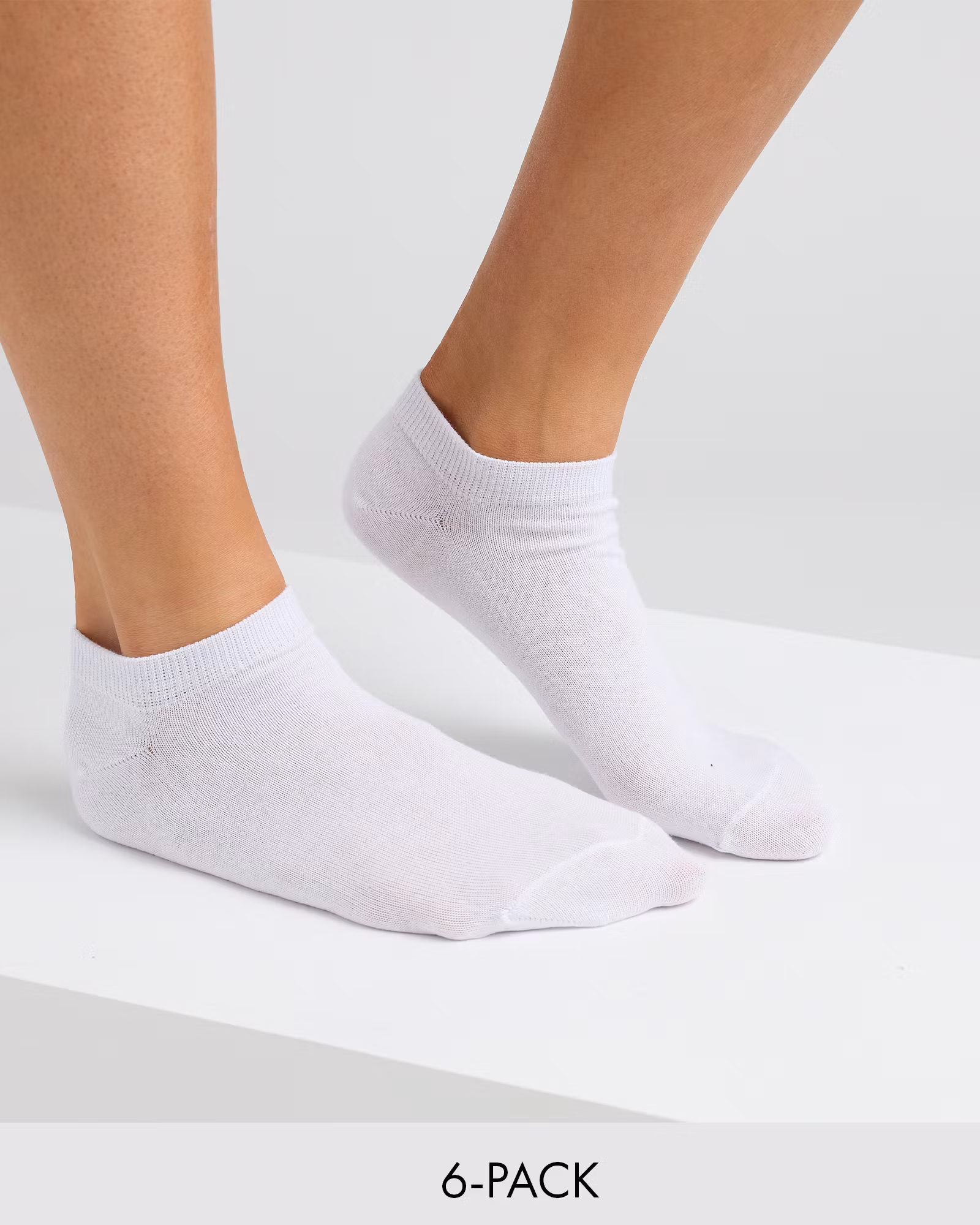 Sneaker's Socks - Utan Tåsöm i Bambu, Vit 6-pack