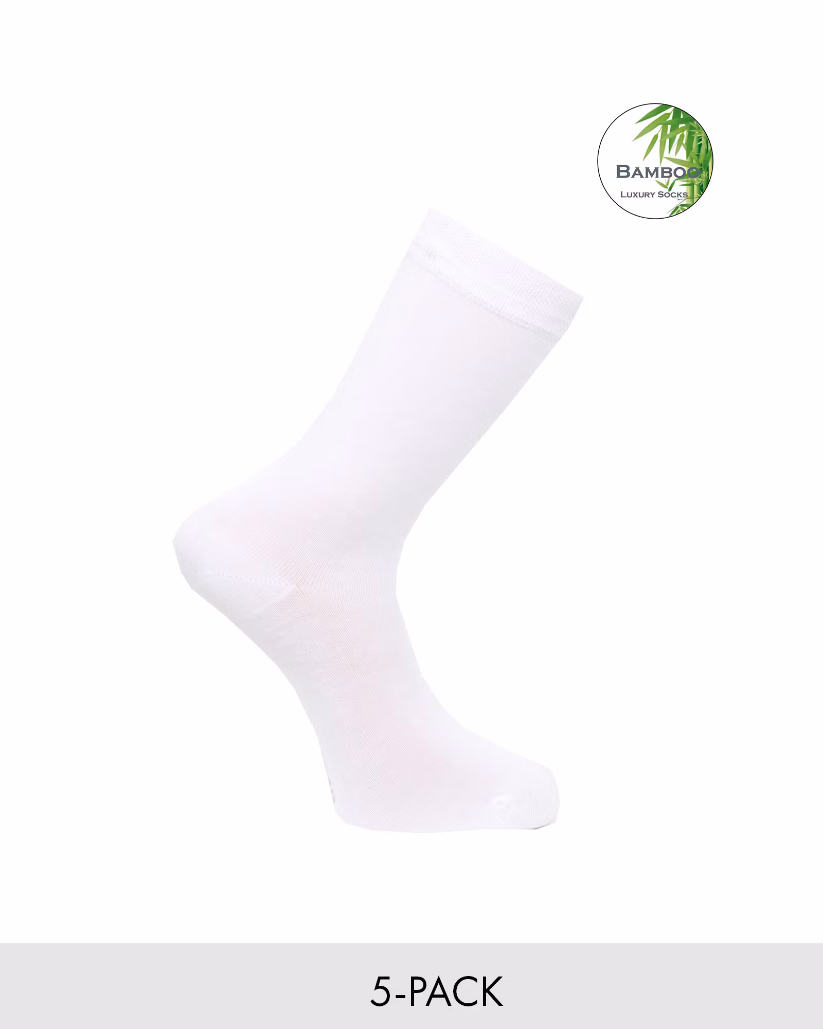 Super-Comfi Bambustrumpa, Vit 5-Par