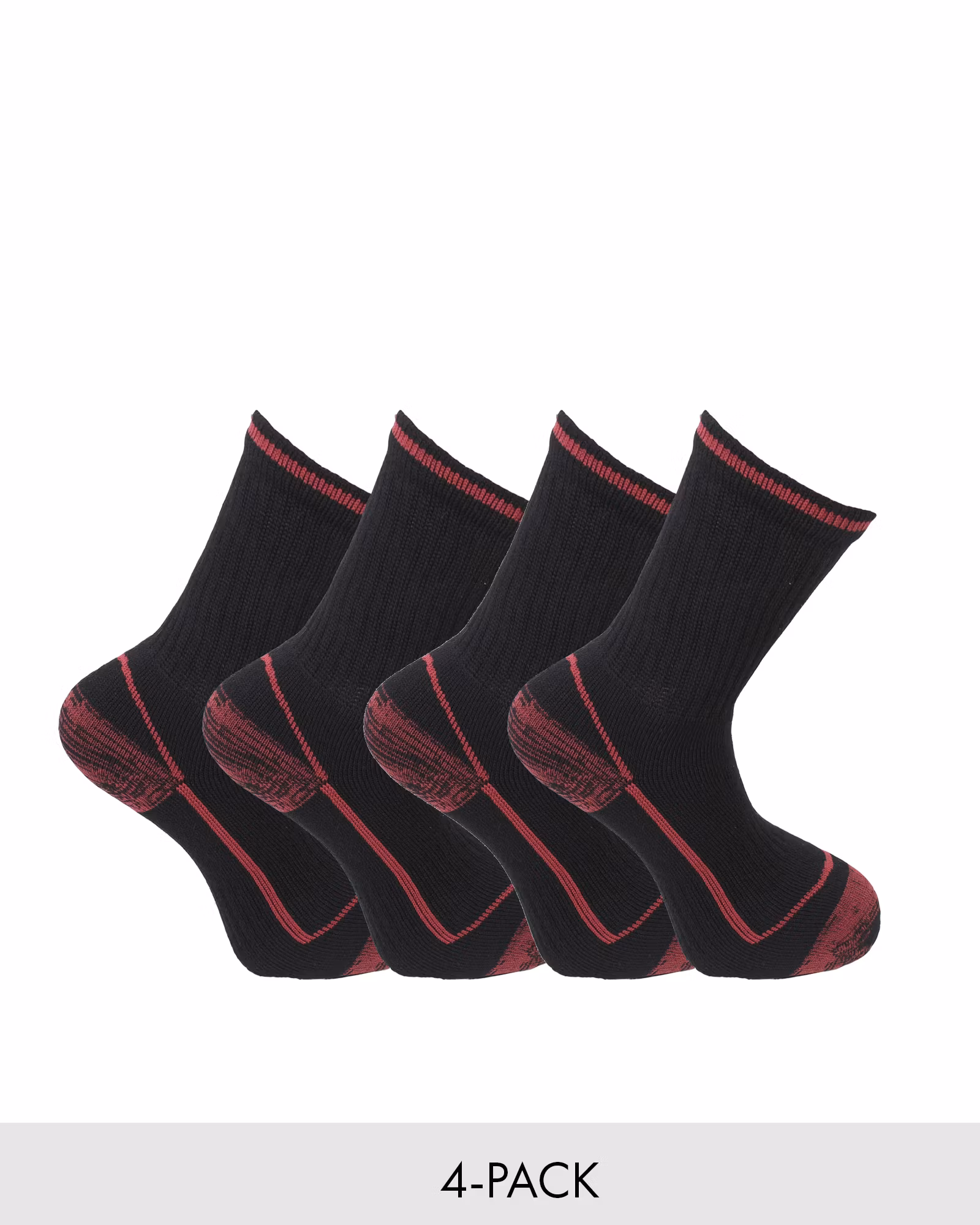 Kraftig Bambusocka Frottésula, Svart/Röd 4-Pack
