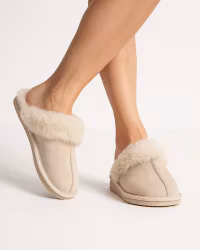 SANDEFJORD Sheepskin Slippers - Sand (EU36-EU41)