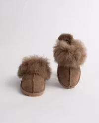 LAUGUR Sheepskin Slippers - Brown (EU37-EU41)