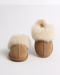 LAUGUR Sheepskin Slippers - Hazelnut (EU37-EU41)