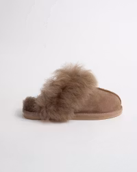 LAUGUR Sheepskin Slippers - Brown (EU37-EU41)