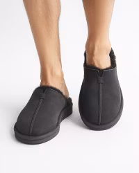 STAVANGER Sheepskin Slippers Men - Antracit (EU40-EU46)