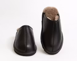 MANCHESTER Nappa Slippers - Black