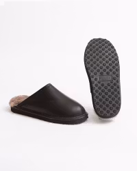 MANCHESTER Nappa Slippers - Black