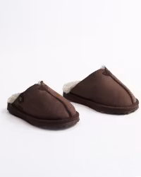 ÅBO Sheepskin Slippers, Axelda - Brown/Creme
