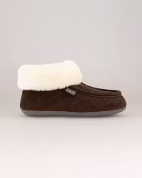 LONDON Sheepskin Slippers, Axelda - Chocolate/Crème