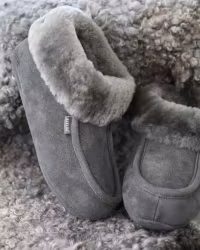 LONDON Sheepskin Slippers, Axelda - Asphalt