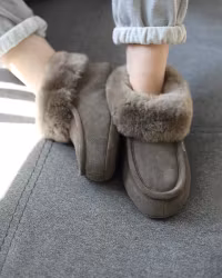 LONDON Sheepskin Slippers, Axelda - Stone