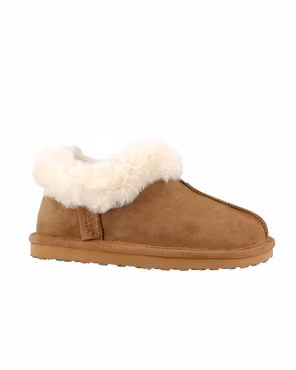 DOVRE Axelda lampaannahkainen kaksipuolinen naamio - Kastanjanruskea/Kermanvärinen (EU36-EU41)