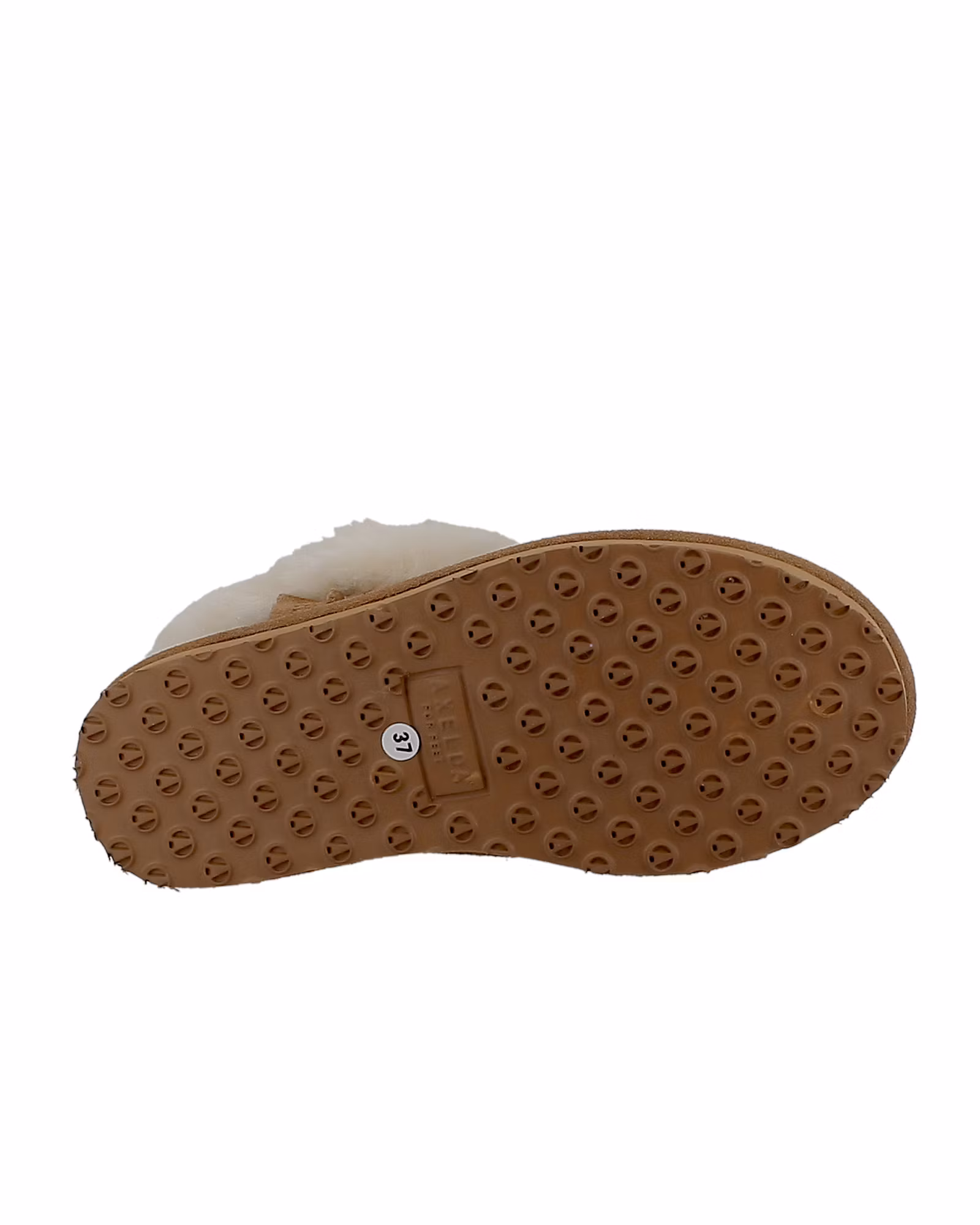 DOVRE Axelda lampaannahkainen kaksipuolinen naamio - Kastanjanruskea/Kermanvärinen (EU36-EU41)