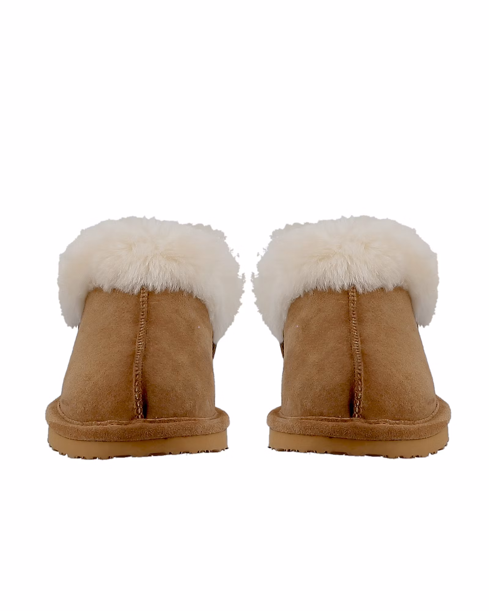 DOVRE Axelda lampaannahkainen kaksipuolinen naamio - Kastanjanruskea/Kermanvärinen (EU36-EU41)