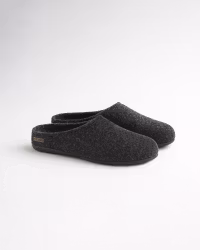 BERGEN Wool slippers, Anti-slip Sula - Antracit