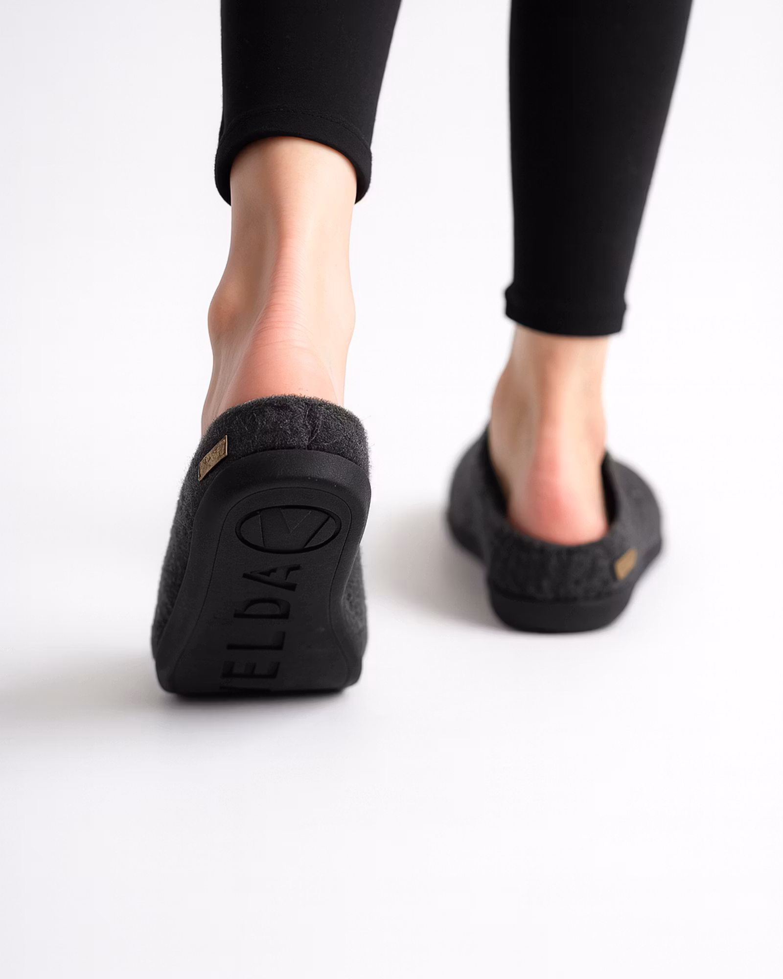 BERGEN Wool slippers, Anti-slip Sula - Antracit