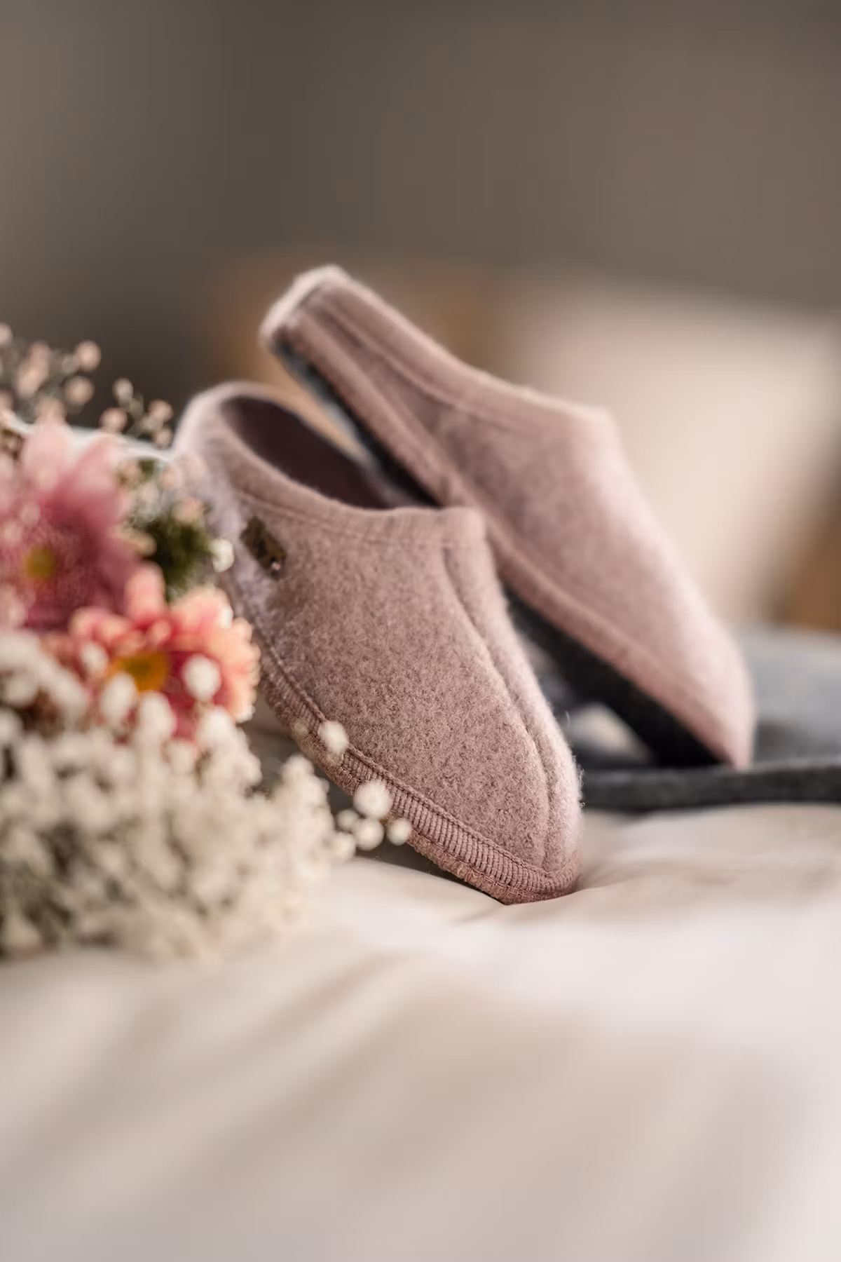 Ulle Original  -tossut, liukumaton pohja - Ruusu