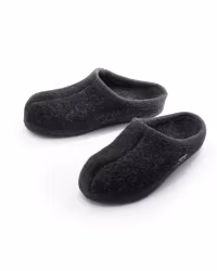 Ulle Original Slippers, Anti-Slip Sole - Black Melange