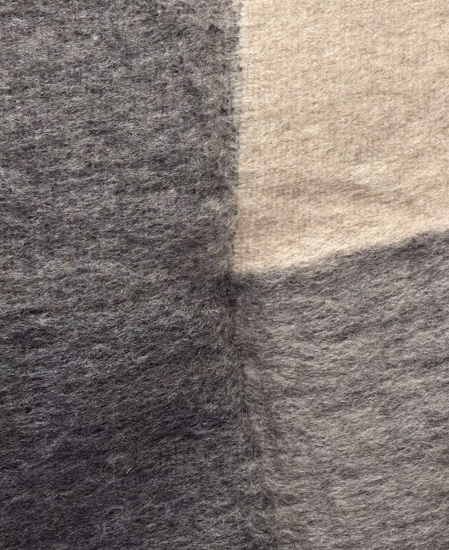 Ruutukuvioinen Ruutu - Harmaa/Hiekka