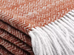 Ohut villahuopa Zick-Zack – Rust/White