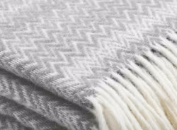 Ohut villahuopa Zick-Zack – Light Grey/White