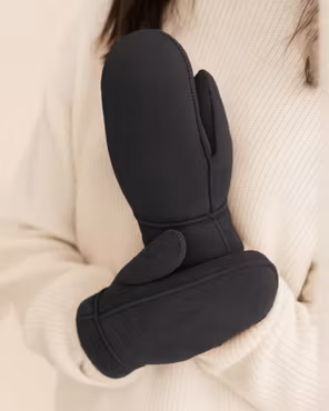 Lampaannahkaiset lapaset - Musta