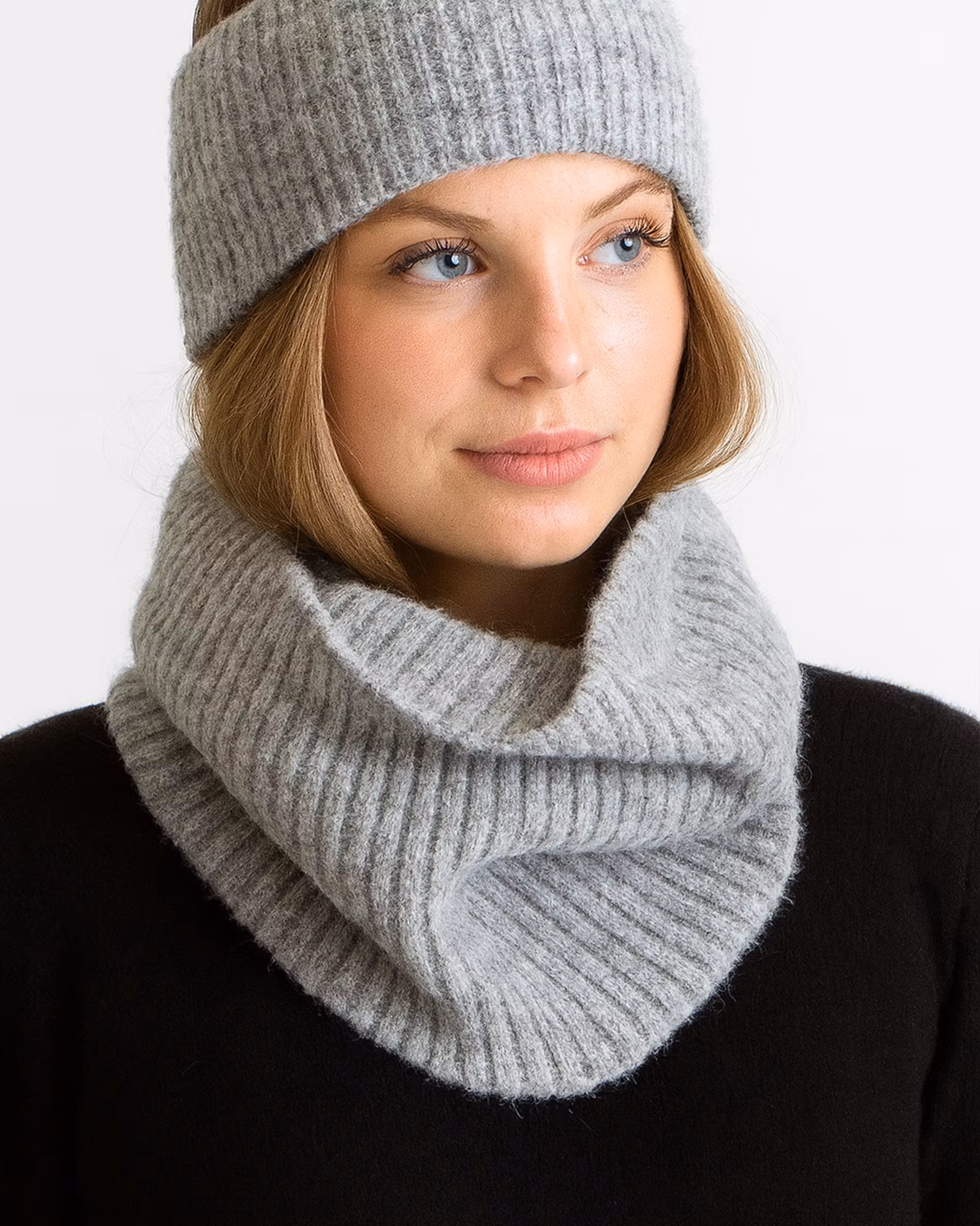 Putkihuivi Chunky Ribbed - Harmaa