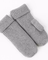 Vantar Ribb med Fleecefoder - Gråmelerad