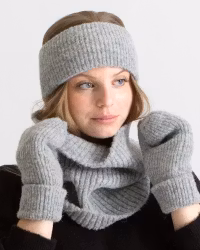 Vantar Ribb med Fleecefoder - Gråmelerad