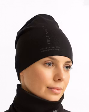 Käännettävä pipo (yksi koko) - Musta