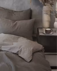 Rolling Bomullsmuslin, Påslakanset 3del - Grey