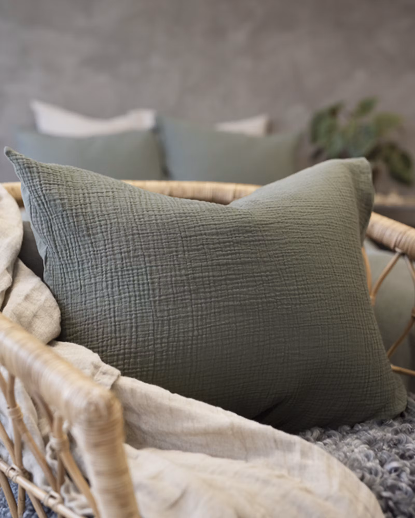 Rolling Puuvillamusliini, Pussilakanasetti 3 osaa - Forest