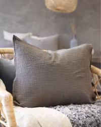 Rolling Bomullsmuslin, Påslakanset 3del - Grey