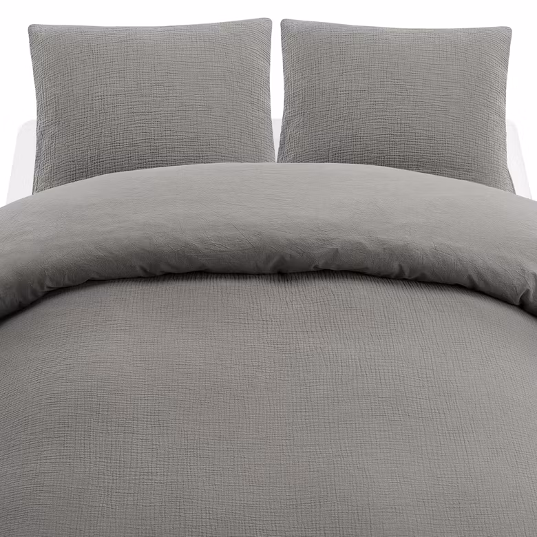 Rolling Puuvillamusliini, Pussilakanasetti 3 osaa - Grey