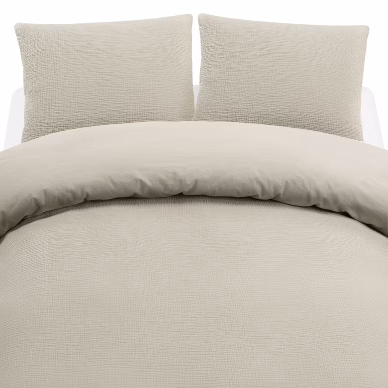 Rolling Puuvillamusliini, Pussilakanasetti 3 osaa - Sand