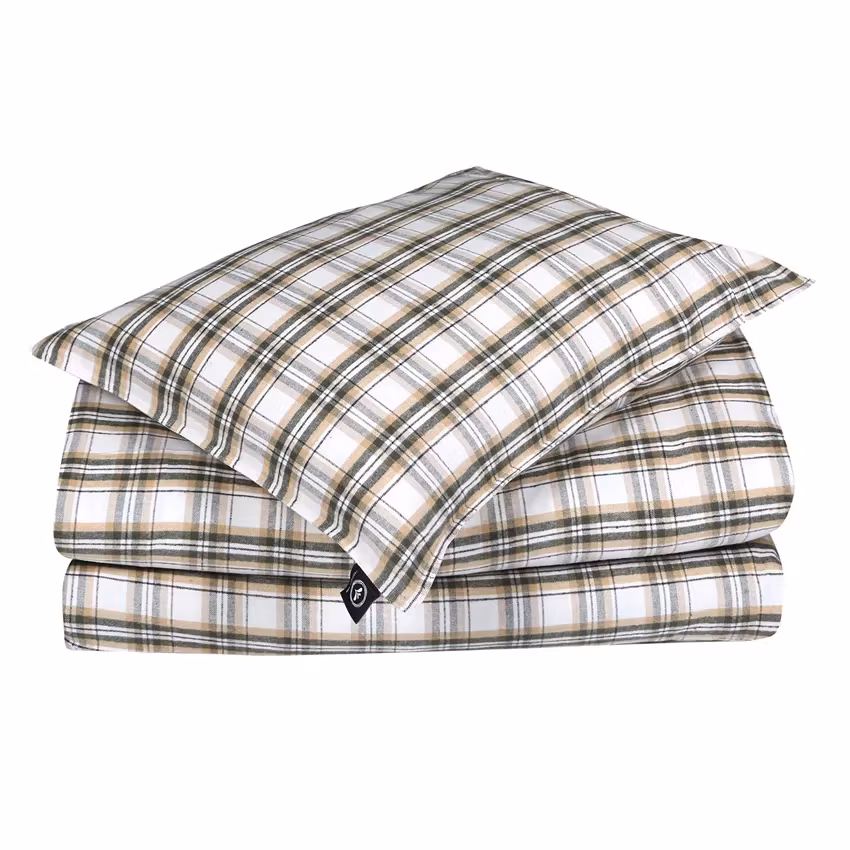 Fjällnäs Flanelli, Pussilakanasetti 2 osaa - Vihreä