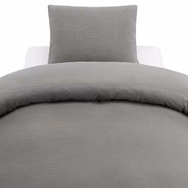 Rolling Puuvillamusliini, Pussilakanasetti 2 osaa - Antracite