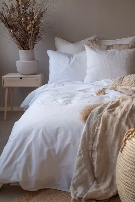 Washed Percale, Pussilakanasetti 2 osaa - Snow