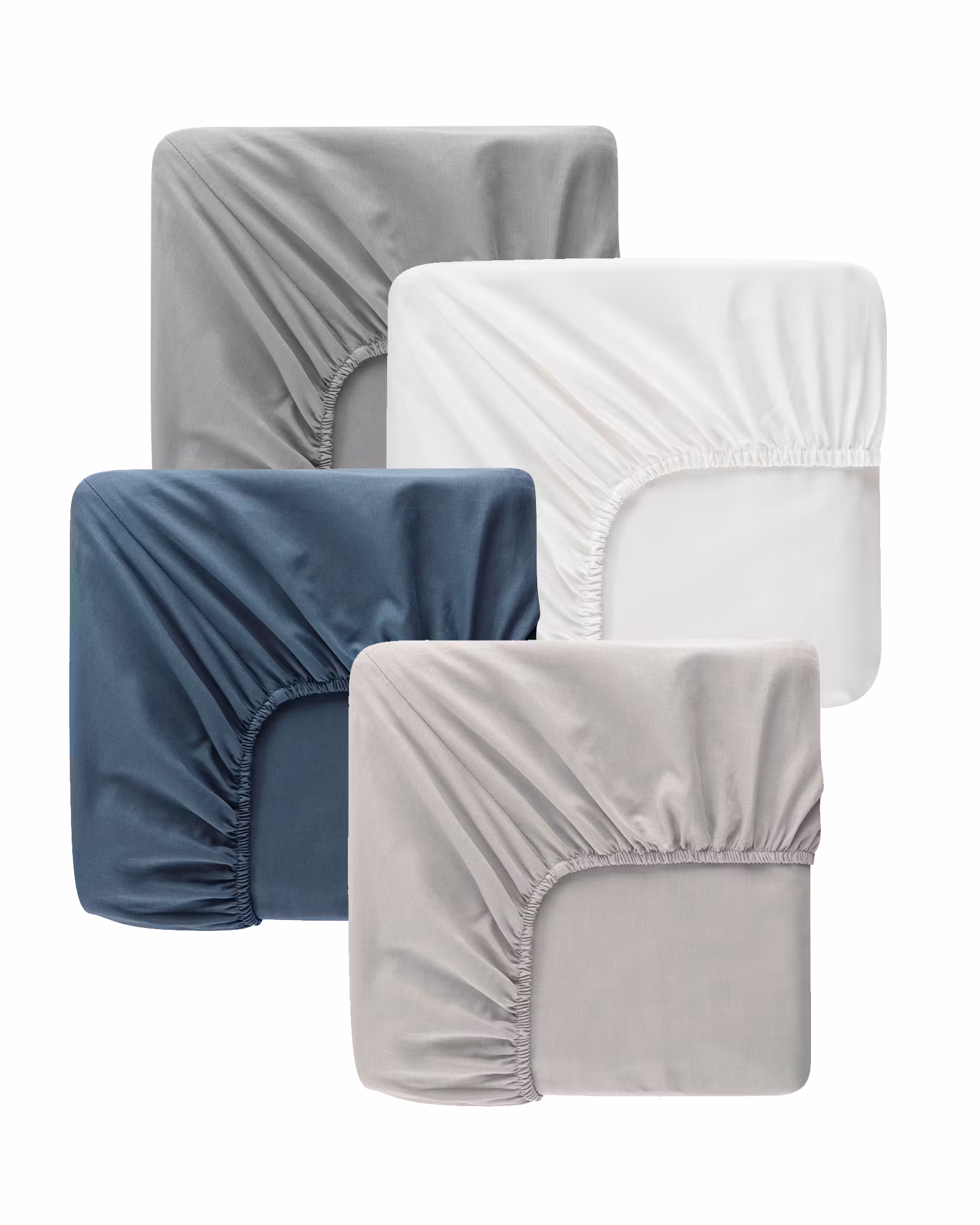 Muotoonommeltu lakana, puuvillaa, leveys 160x200cm - useita värejä