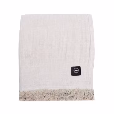 CLARA Päiväpeite 150x260cm – LinneN/Valkoinen