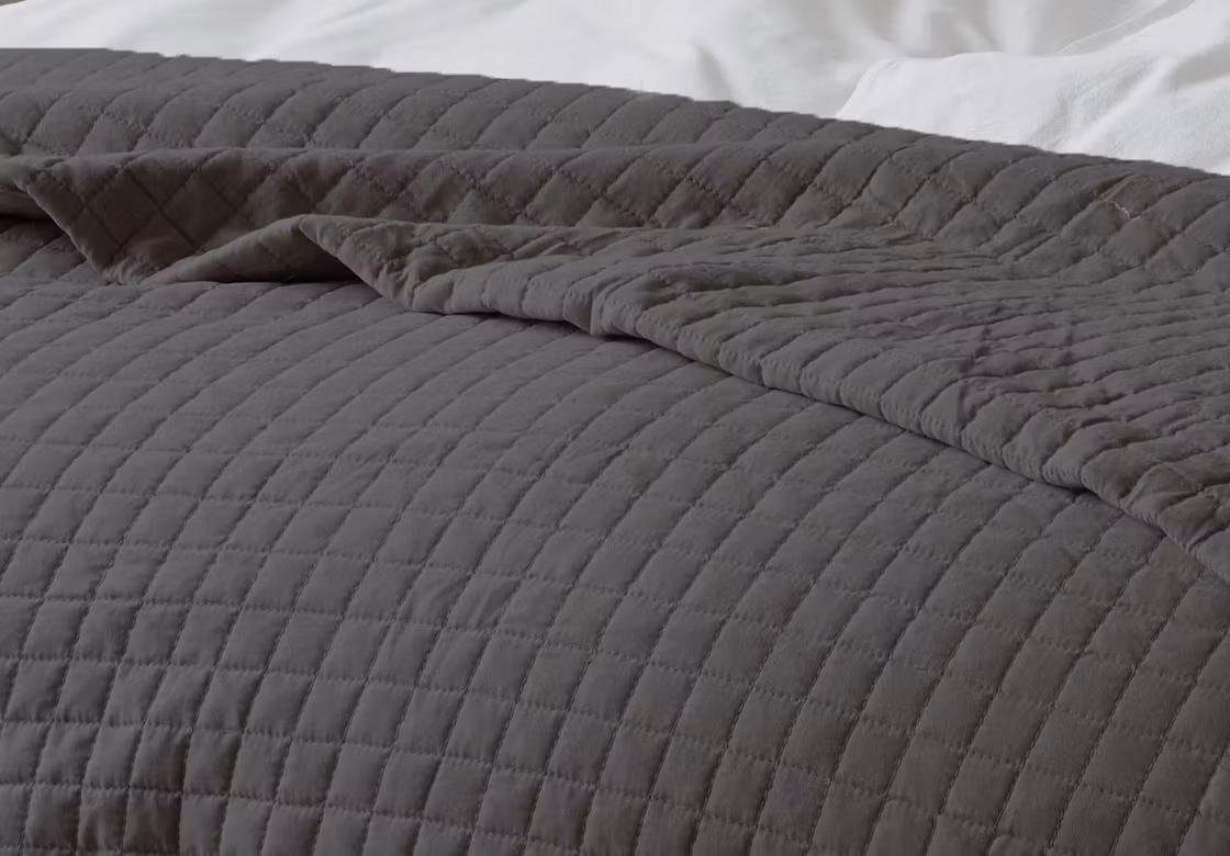 Tikattu päiväpeitto 150x250cm, Grey