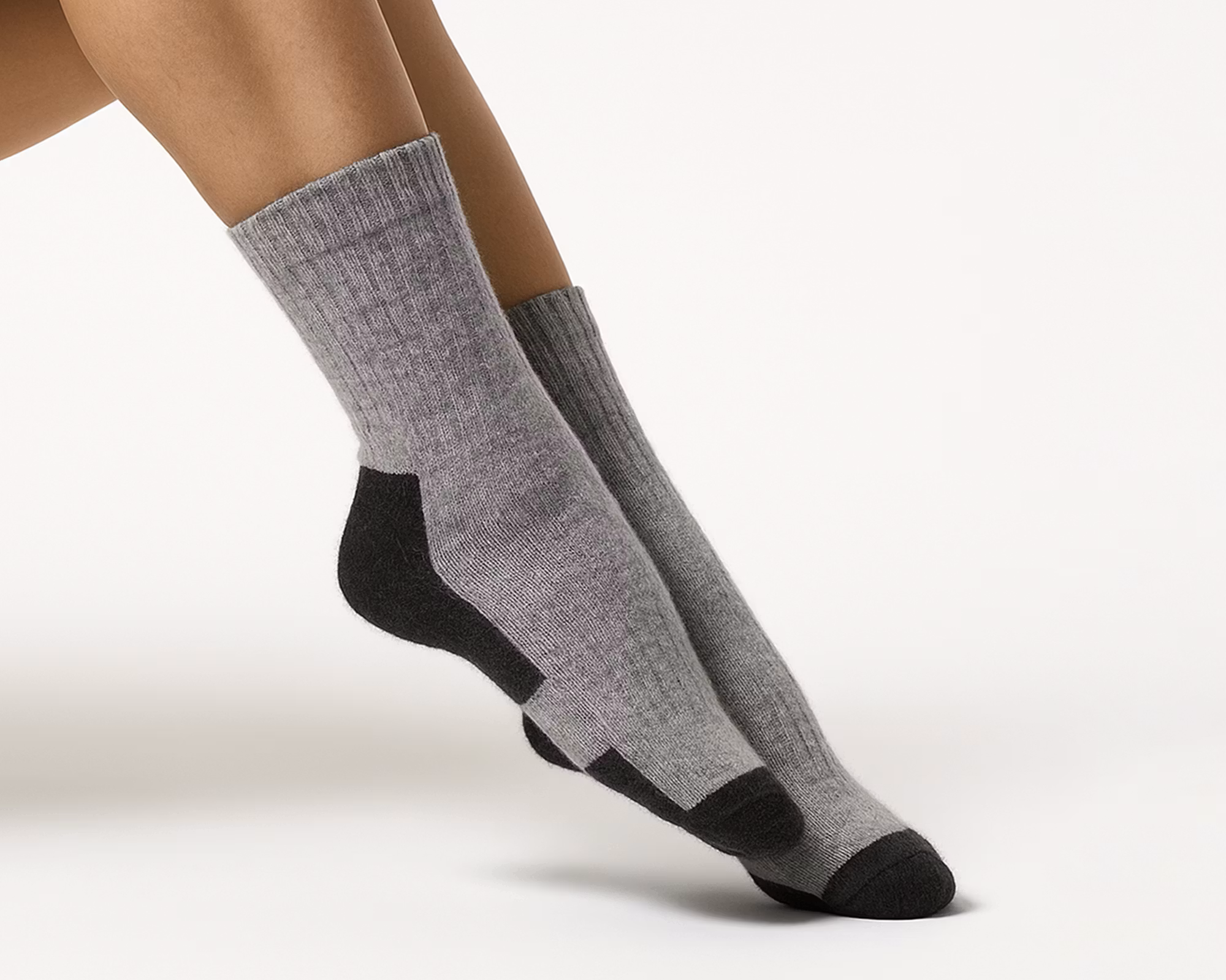 Merinovillaiset vaellussukat, harmaa/musta, 3 paria