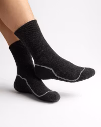 Hiking Wool Socks, Svart 2-Pack