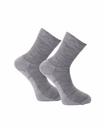 Tunn Merinoull Strumpa, Ljusgrå 3-par