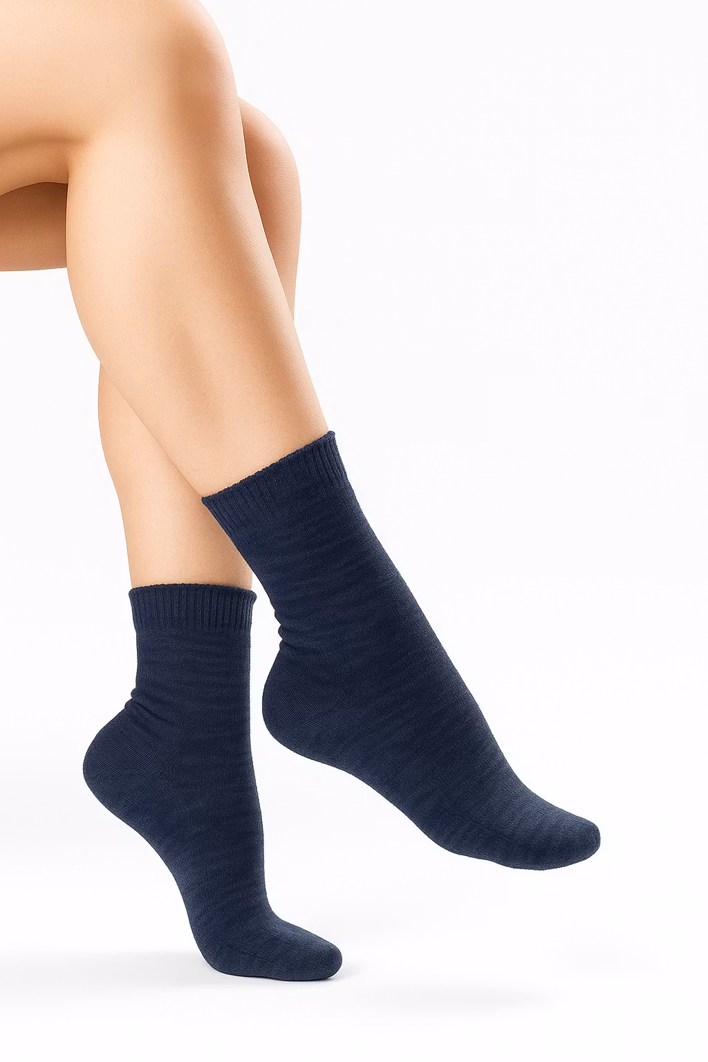 Ohuet merinovillasukat, laivastonsiniset, 3 paria